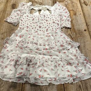 NanaMacs White Floral Mini Dress